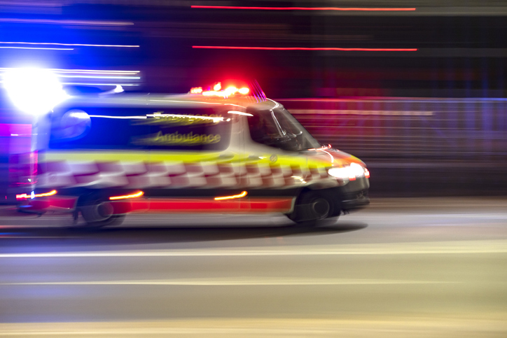 NSW ambulance in a hurry