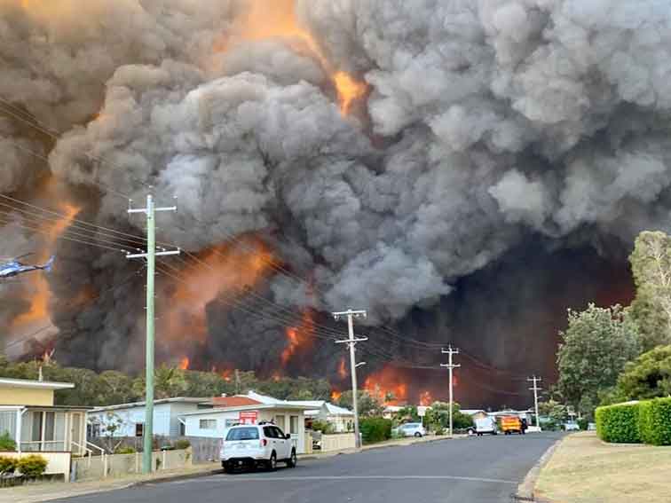 Bushfires at Harrington. Photo: Kelly-ann Oosterbeek