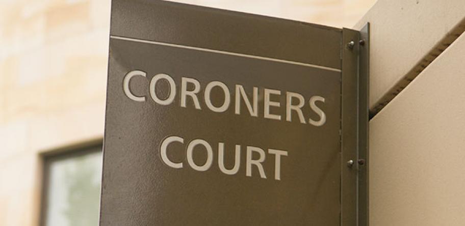 Coroners court sign