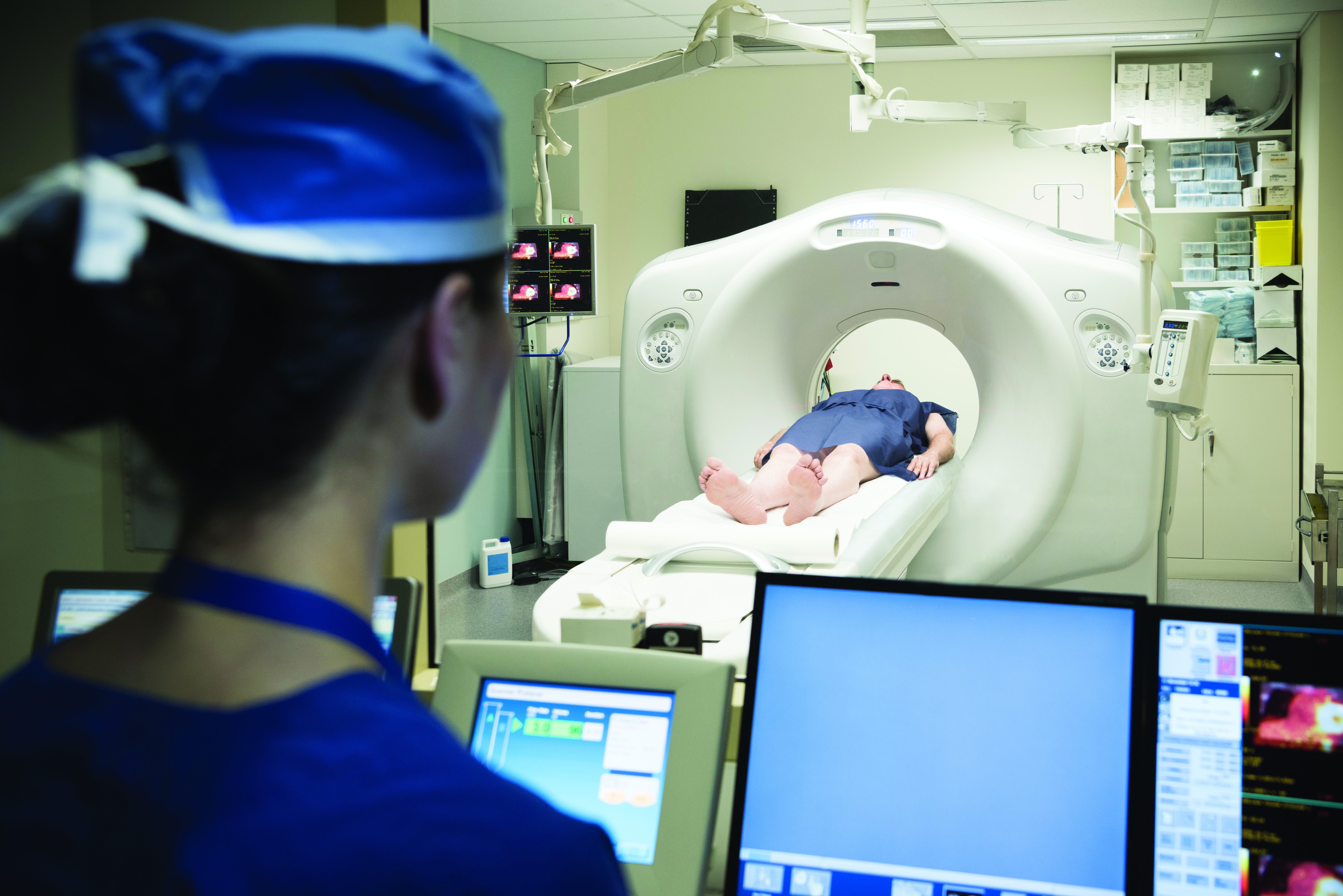 Young person having CT scan