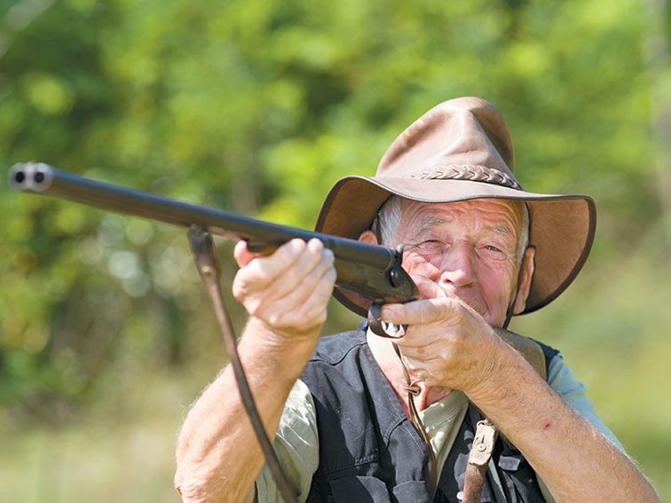 Farmer shotgun shooting
