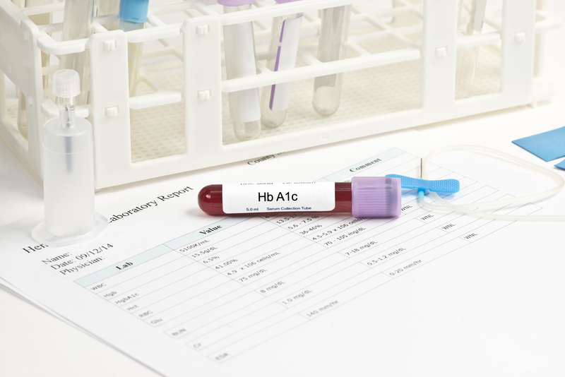 Vial of blood for HbA1c test
