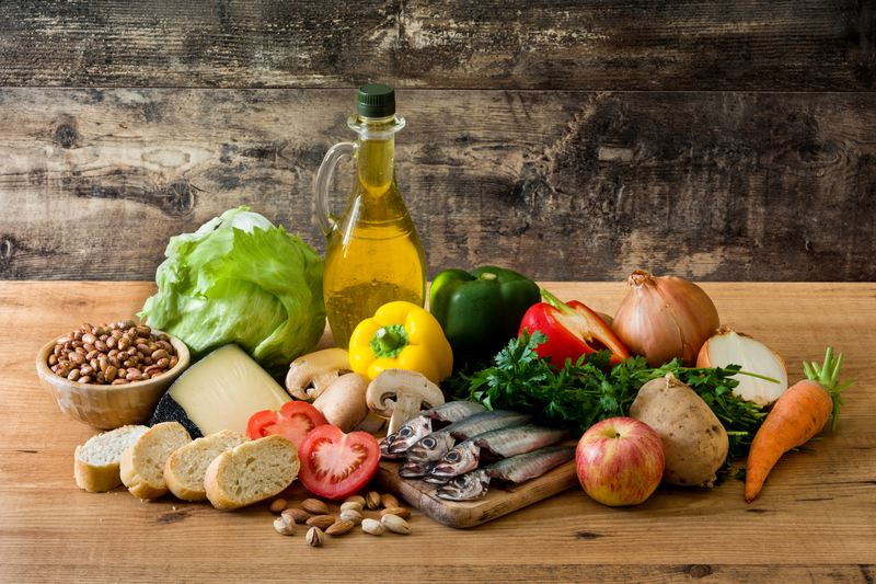 Mediterranean diet - olive oil, fresh veggies etc