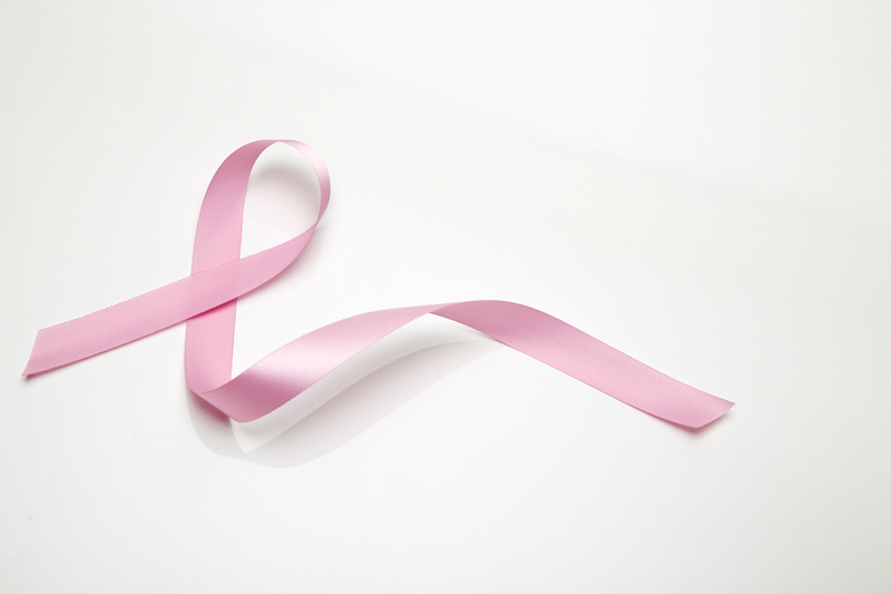 Pink ribbon signifying breast cancer