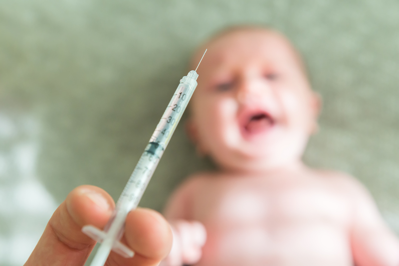 Baby and vaccine
